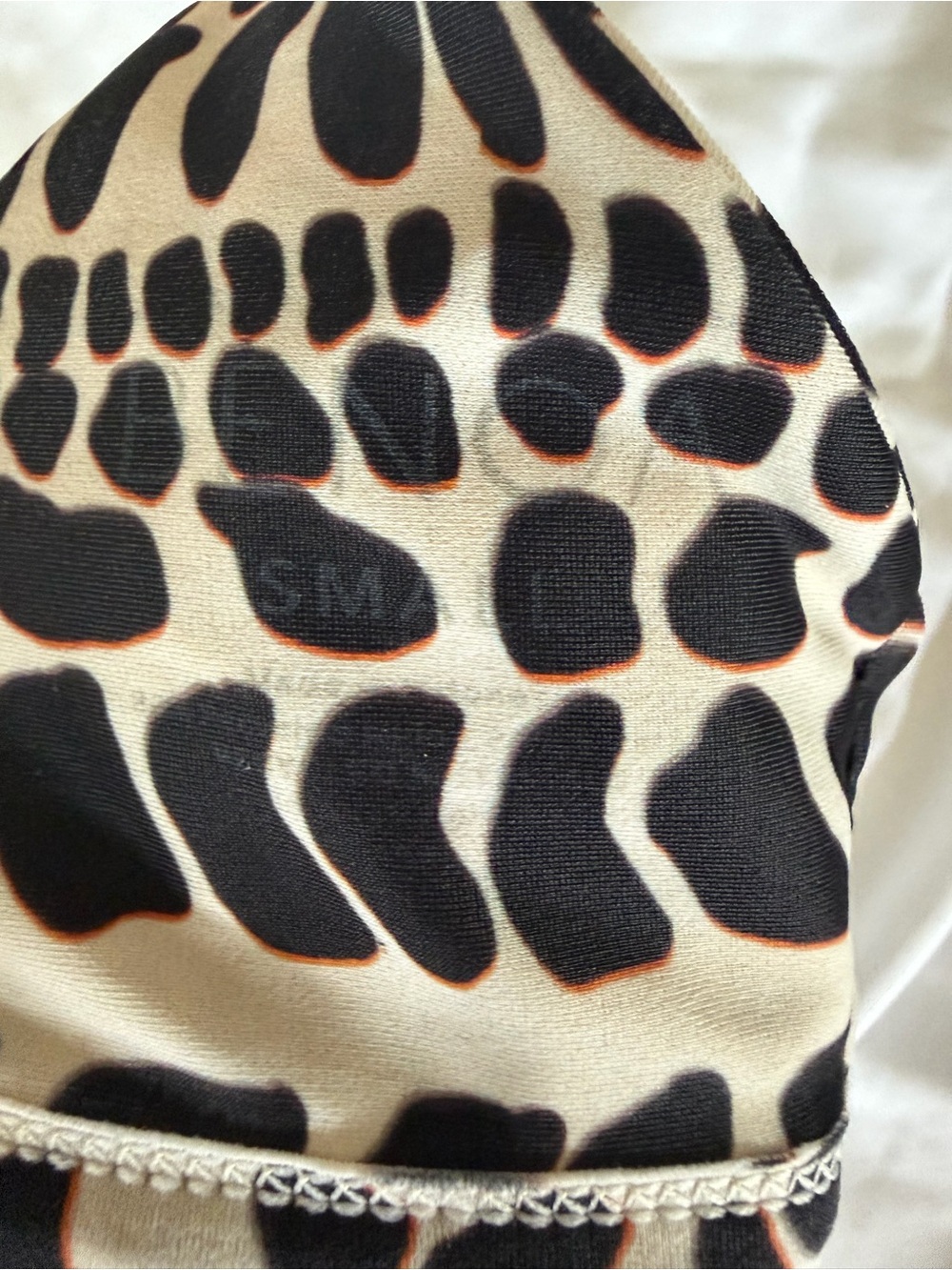 Benoa Swim Black and Cream Hebrew cone Bikini Top